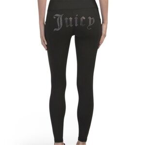 Juicy Couture Women’s NWT Black Leggings with Rhinestones Logo Size X-Large.